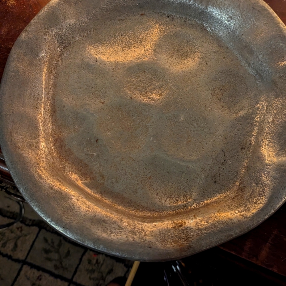 Metal (pewter) decorative tray
